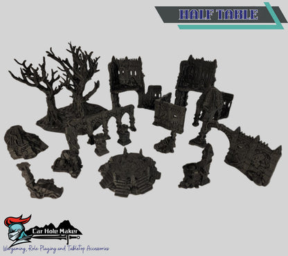 Jungle Ruins Terrain Set: Ancient Temple for 28mm-32mm Wargames