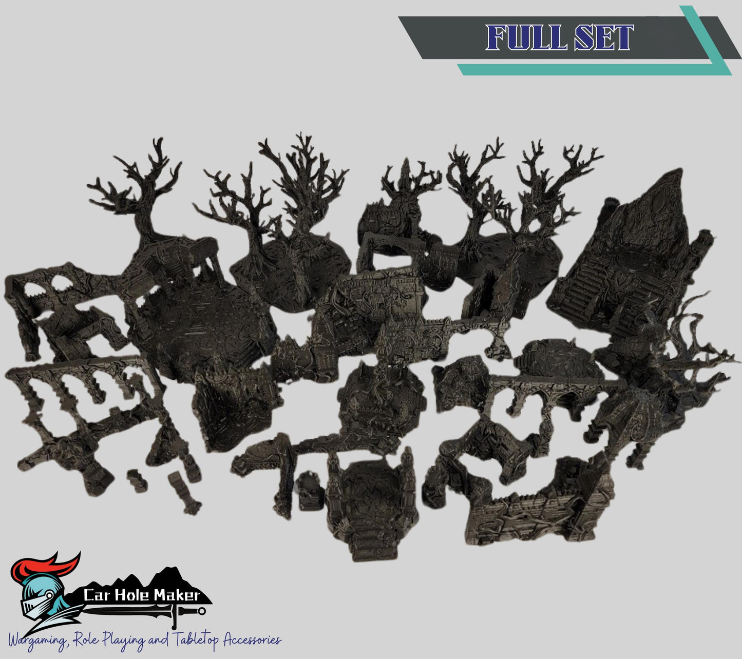 Jungle Ruins Terrain Set: Ancient Temple for 28mm-32mm Wargames