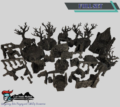 Jungle Ruins Terrain Set: Ancient Temple for 28mm-32mm Wargames