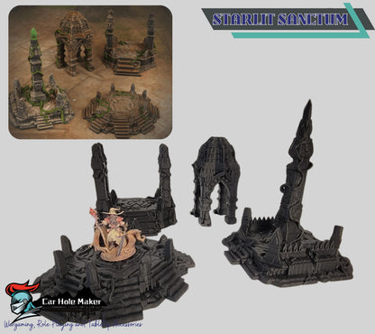 Jungle Ruins Terrain Set: Ancient Temple for 28mm-32mm Wargames
