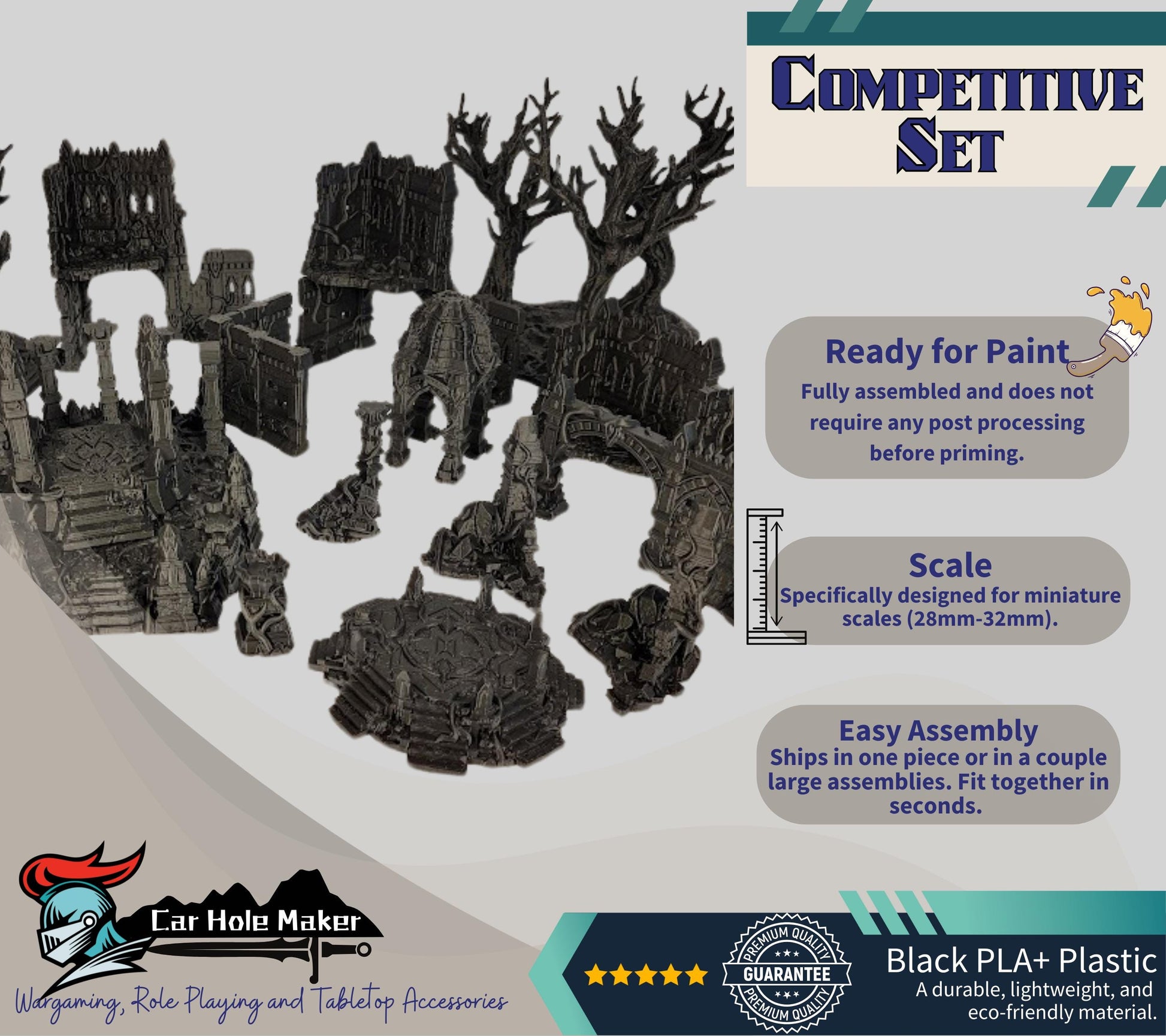 Drakenfel Jungle Ruins – Competitive Terrain Set for 28mm-32mm Fantasy Wargames & Age of Sigmar Tables