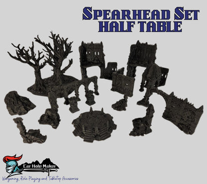 Drakenfel Spearhead Jungle Ruins – Unpainted 28mm-32mm Terrain Set for Fantasy Wargames & AoS Tables