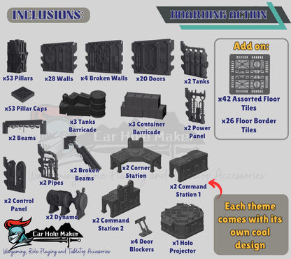 Modular Sci-Fi Terrain – Lost Ships, Kill Team Boarding Action (28mm-32mm)