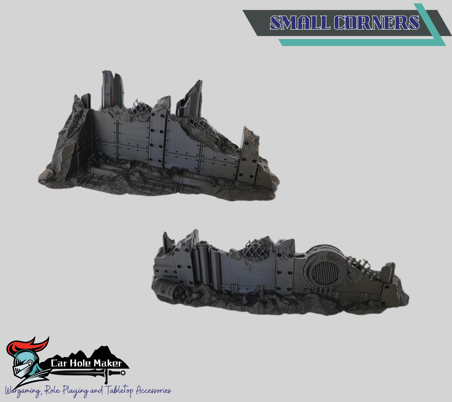Damochles Industrial Tabletop Terrain – 3D Printed Mechanicus Platforms, Smokestacks, Storage Silos, Steel Walkways & Scaffolding