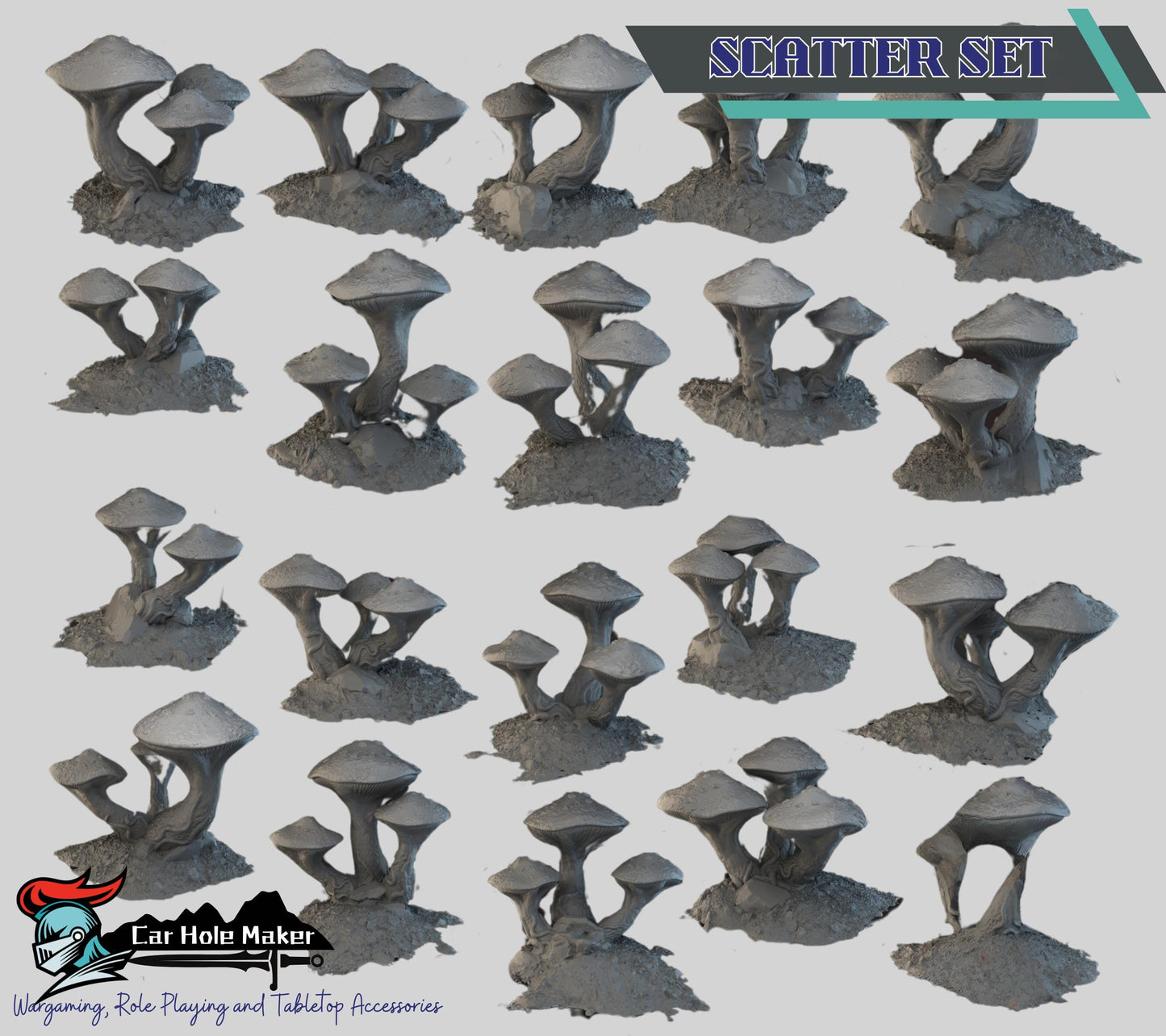 Fungalwood Forest Terrain: Mushroom Scenery for Tabletop RPGs & Wargames