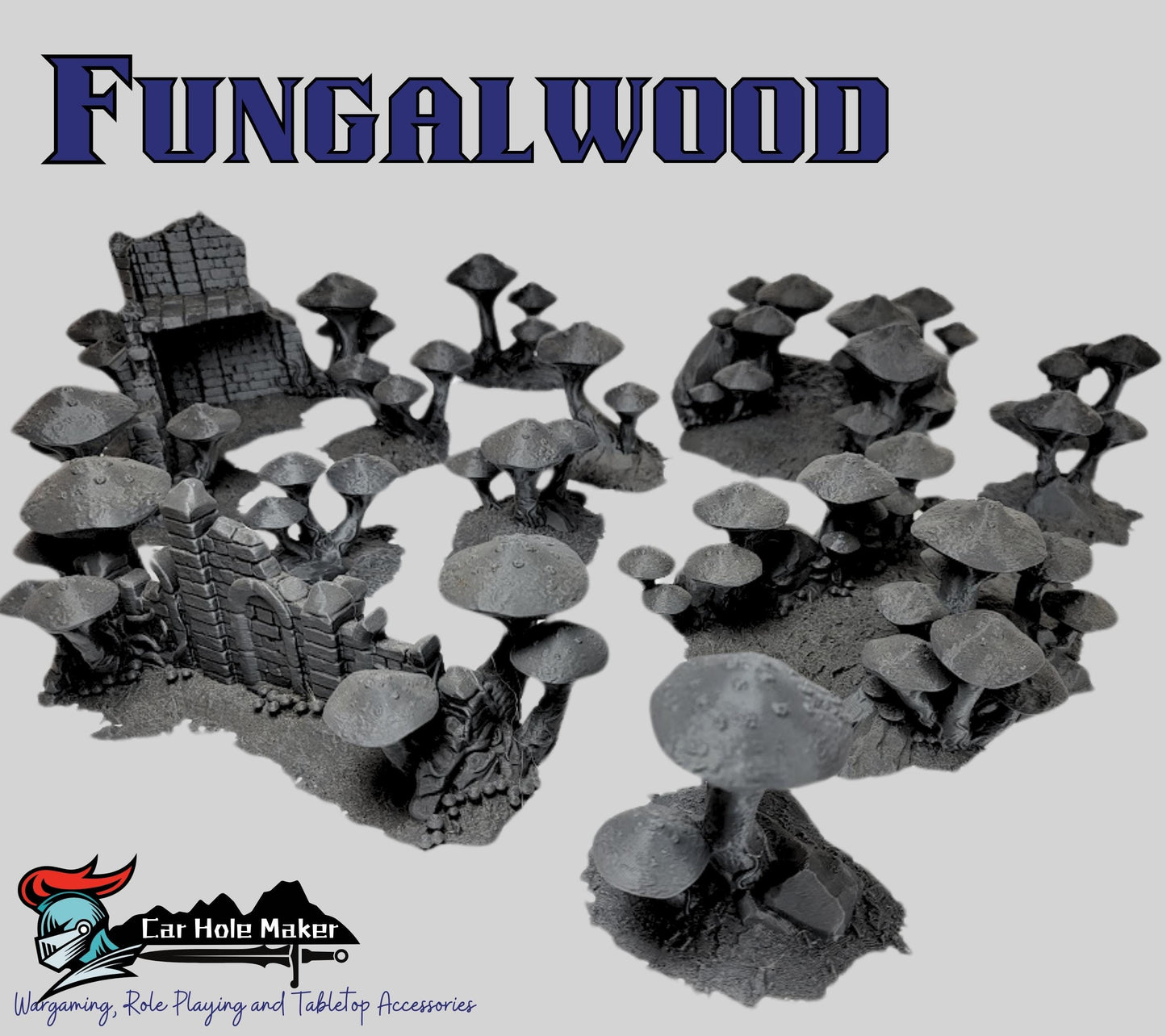 Fungalwood Forest Terrain: Mushroom Scenery for Tabletop RPGs & Wargames