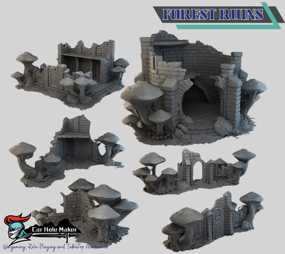 Fungalwood Forest Terrain: Mushroom Scenery for Tabletop RPGs & Wargames