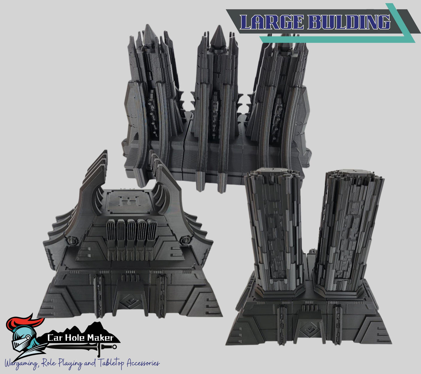 3D Printed Sci-Fi Necropolis Terrain Set – Ancient Pyramid Monoliths for 28mm–32mm Tabletop Wargames