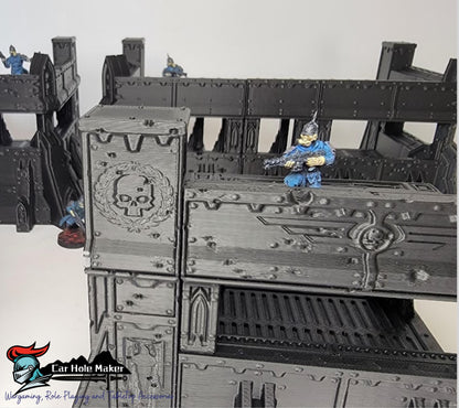 3D Printed Sci-Fi Barricades: Heavy Fortification Terrain (28mm-32mm) - 40k Tournament