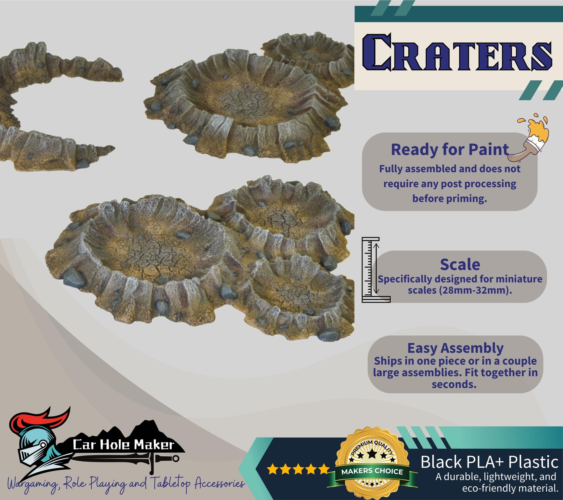 28mm Modular Trench Terrain Set: Wargaming Diorama Scenery