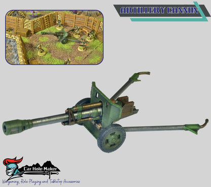 WW1 Trench Terrain Scatter Set | 3D Printed Wargaming Accessories for Bolt Action, RPG, Dioramas | Ammo Crates, Sandbags, Cross, Cannon