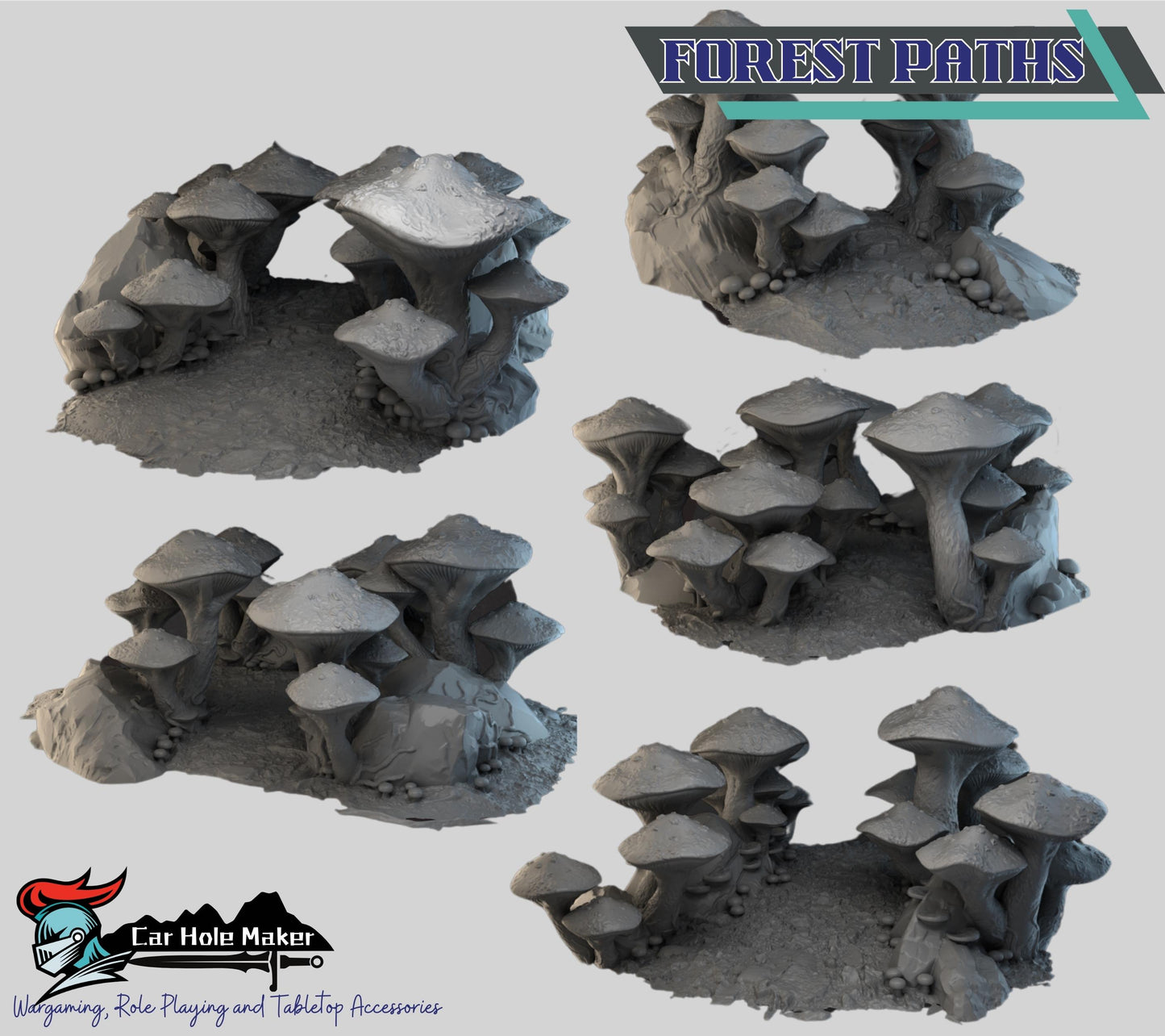 Fungalwood Forest Terrain: Mushroom Scenery for Tabletop RPGs & Wargames