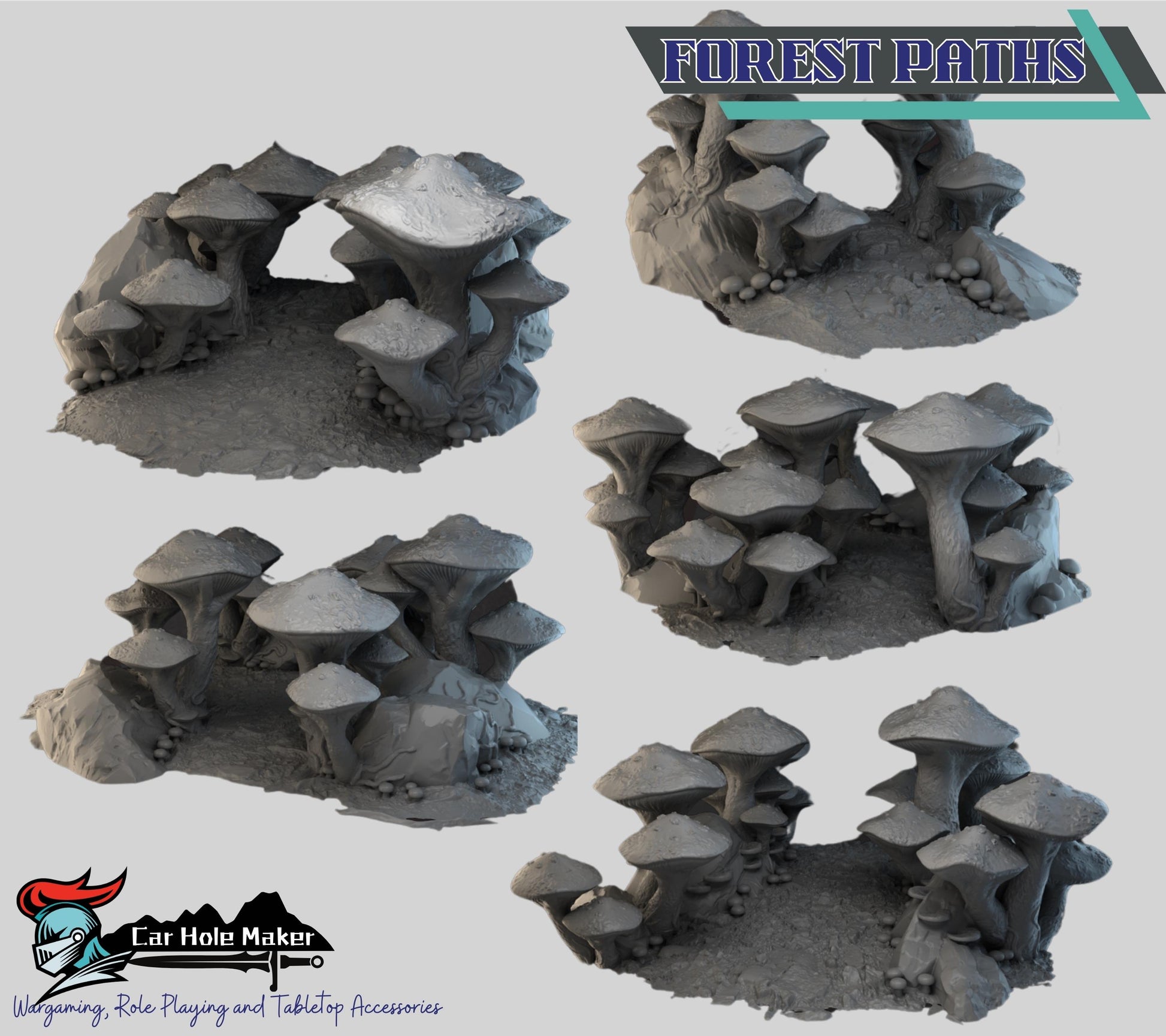 Fungalwood Forest Terrain: Mushroom Scenery for Tabletop RPGs & Wargames