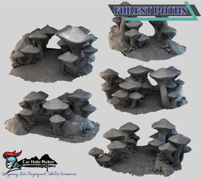 Fungalwood Forest Terrain: Mushroom Scenery for Tabletop RPGs & Wargames