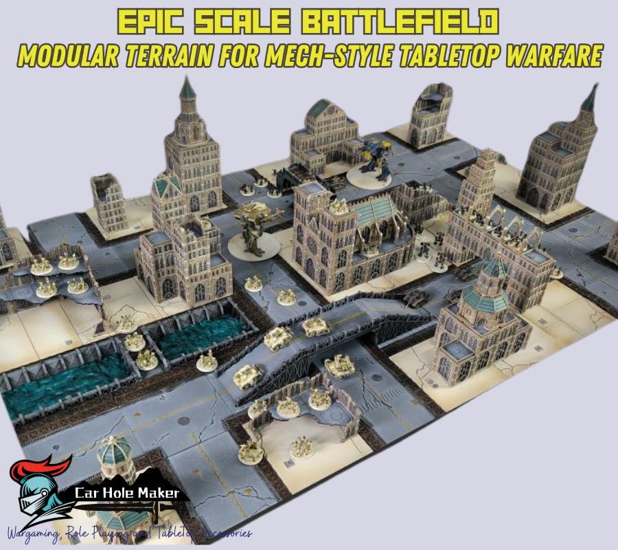 Armoured Clash Modular Sci-Fi Terrain for 10-12mm Scale Tabletop Miniature Wargames