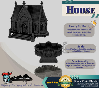 Silver Haven Elven Terrain: Modular Castle Walls & Bridge - Tabletop RPG 28-32mm scale