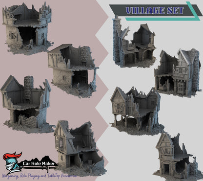 Briarwood Ruined Fantasy Buildings: 3D Printed Tabletop Terrain - 28mm Scale