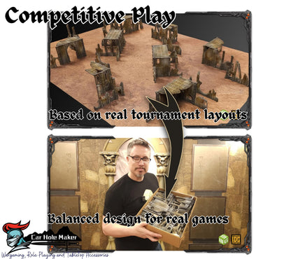 Modular Gothic Sci-Fi Terrain Set: 3D Printed Wargaming Battlefield - Tournament Grimdark Terrain 10th