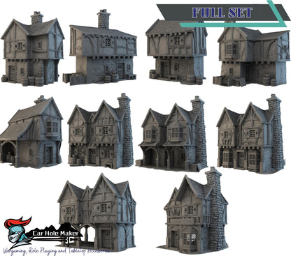 3D Printed Medieval Village Terrain: RPG Scenery - Briarwood Market Hearth