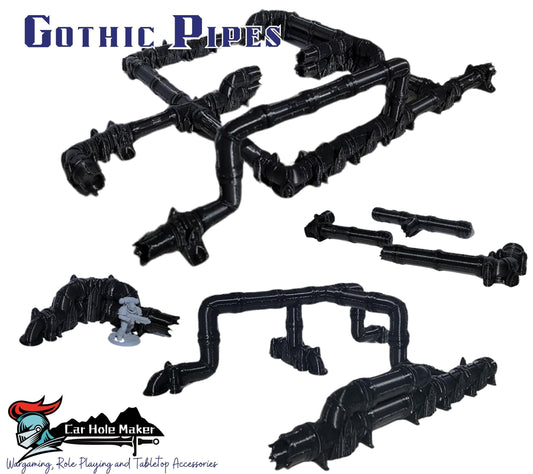 Modular Gothic Sci-Fi Pipes: 28mm 32mm Wargaming Terrain