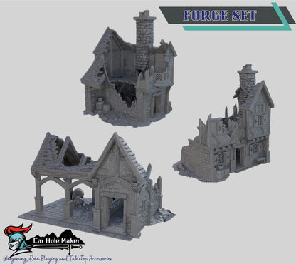 Briarwood Ruined Fantasy Buildings: 3D Printed Tabletop Terrain - 28mm Scale