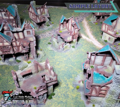 Briarwood Ruined Fantasy Buildings: 3D Printed Tabletop Terrain - 28mm Scale