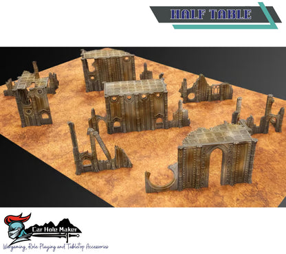 Modular Gothic Sci-Fi Terrain Set: 3D Printed Wargaming Battlefield - Tournament Grimdark Terrain 10th