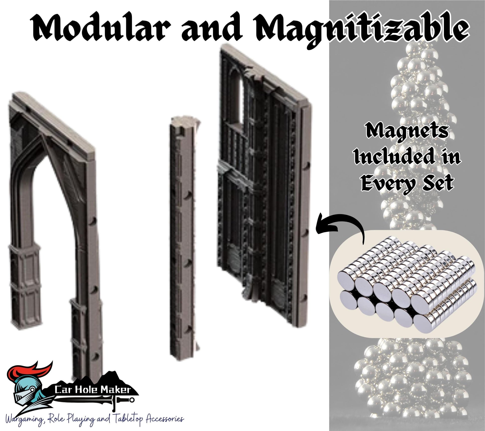 Modular Gothic Sci-Fi Terrain Set: 3D Printed Wargaming Battlefield - Tournament Grimdark Terrain 10th