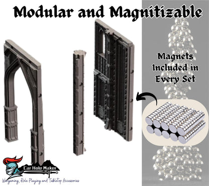 Modular Gothic Sci-Fi Terrain Set: 3D Printed Wargaming Battlefield - Tournament Grimdark Terrain 10th