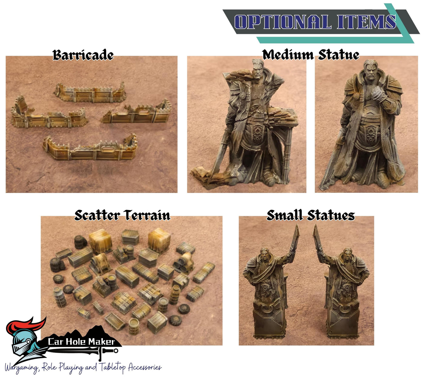 Modular Gothic Sci-Fi Terrain Set: 3D Printed Wargaming Battlefield - Tournament Grimdark Terrain 10th