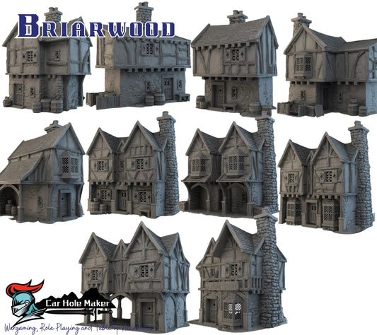 3D Printed Medieval Village Terrain: RPG Scenery - Briarwood Market Hearth