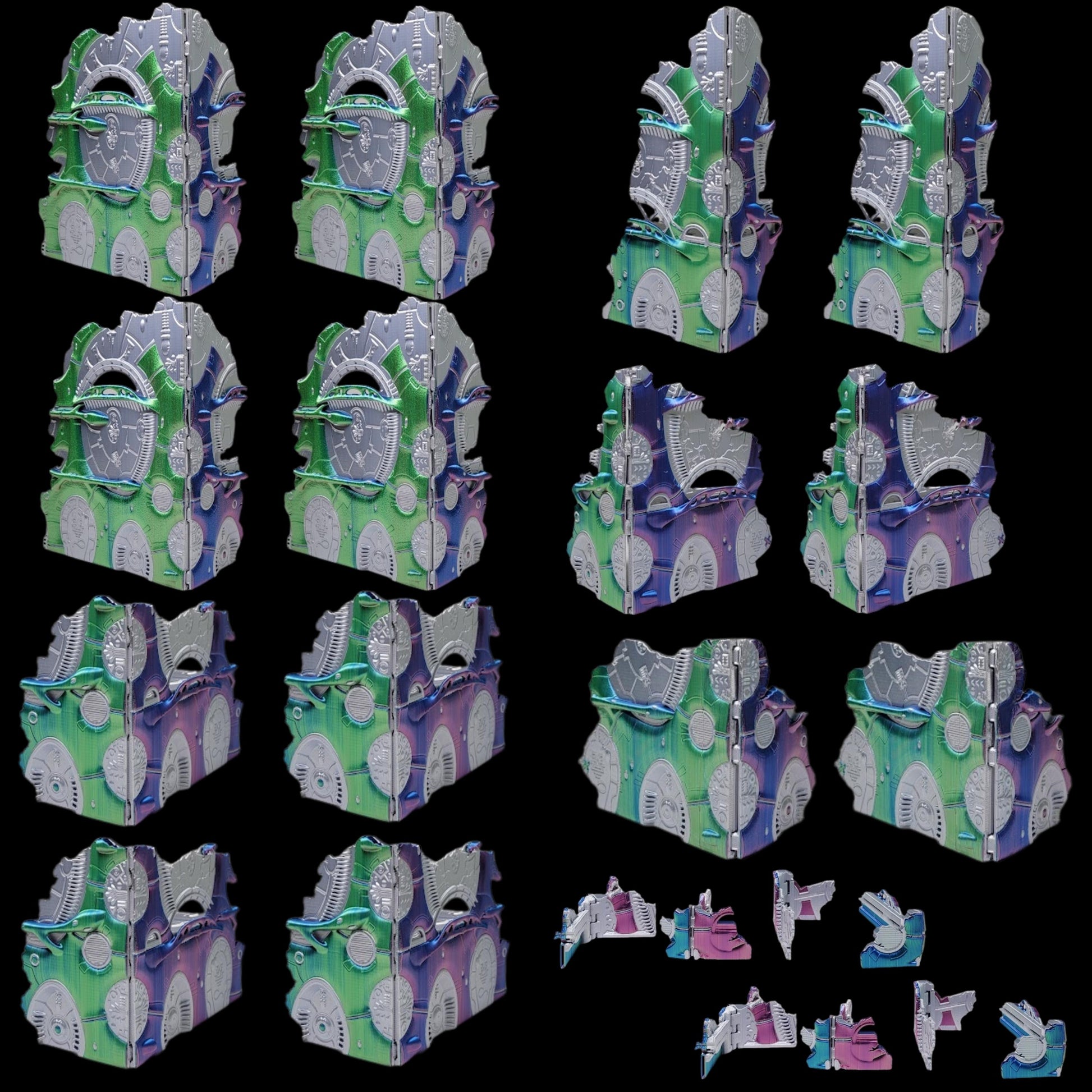 Foldable Eldar Ruins Terrain Set: 10th Edition Grimdark tournament terrain