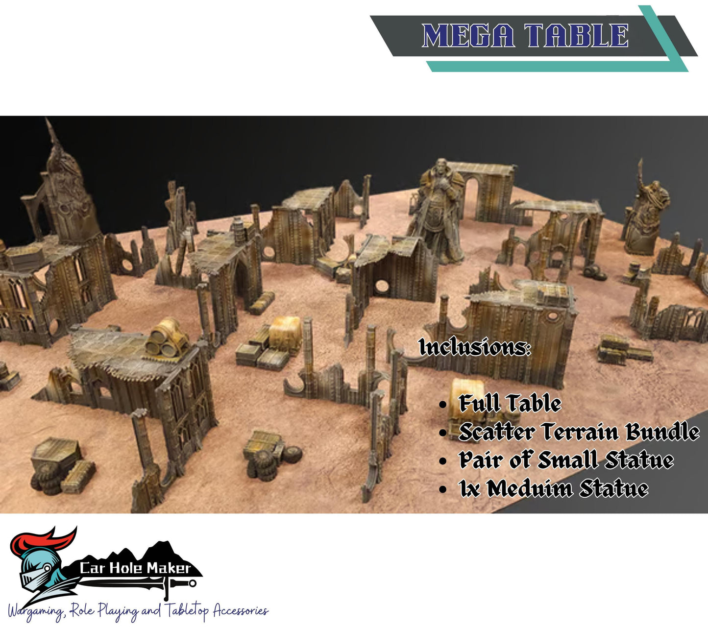 Modular Gothic Sci-Fi Terrain Set: 3D Printed Wargaming Battlefield - Tournament Grimdark Terrain 10th