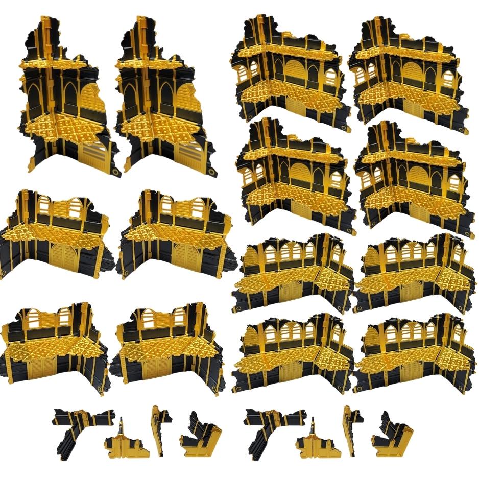 Foldable Gothic Wargaming Terrain: Modular Sci-Fi Ruins - 28mm Tabletop