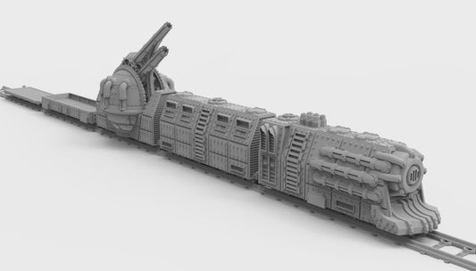 Armored Train Terrain Set – 28mm Sci-Fi Battlefield Centerpiece for Grimdark Wargames