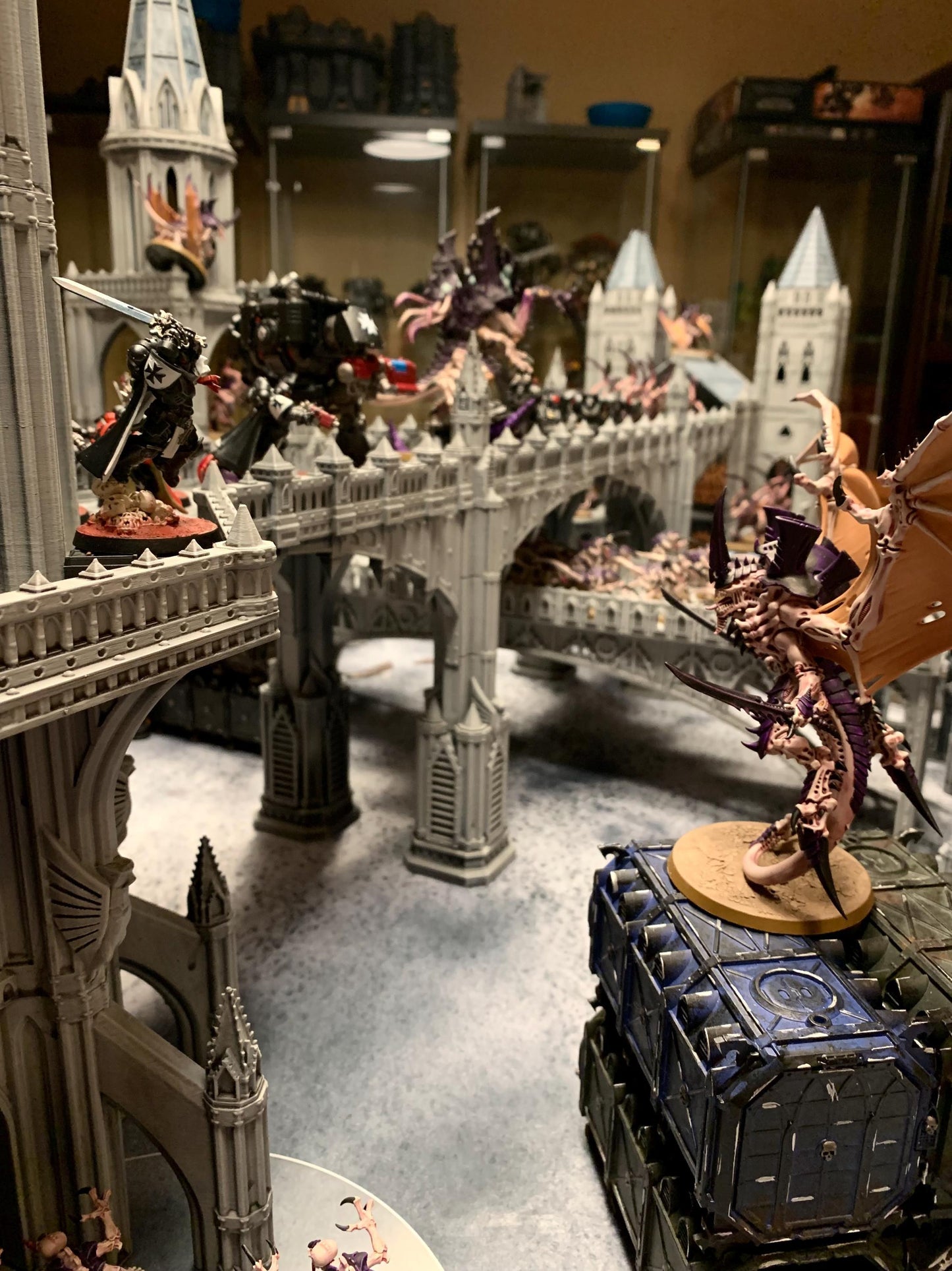 Gothic Bridge Terrain: 40k Tabletop Scenery (28-32mm Miniatures)