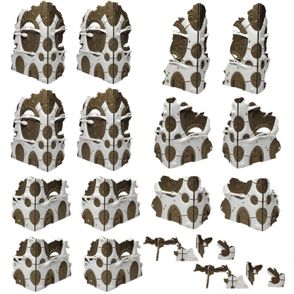 Foldable Eldar Ruins Terrain Set: 10th Edition Grimdark tournament terrain