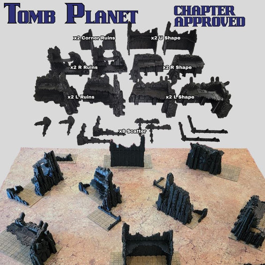 Tomb World Ruins Terrain Set: Sci-Fi Battlefield - 44x60 40k Tournament Terrain