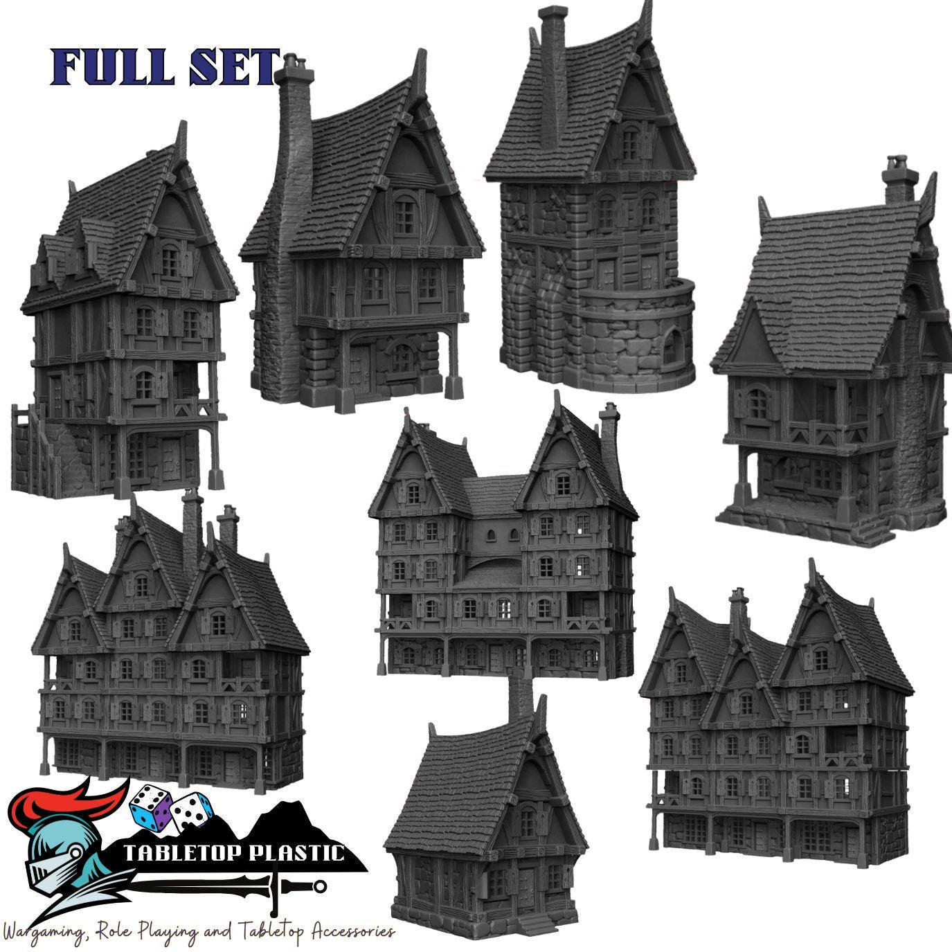 Vladistov Wintertown Terrain – Russian Medieval Tabletop Town Bundle
