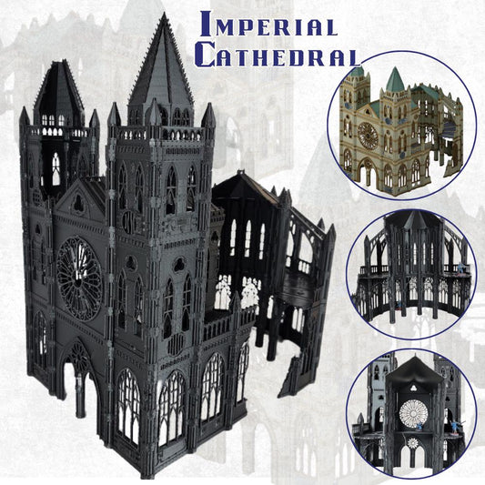 Gothic Cathedral Ruins: 28mm Wargame Terrain - Sci-Fi Battle Centerpiece