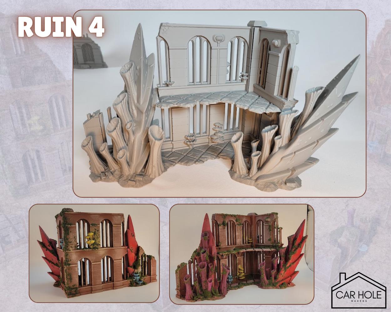 Full Hive Infestation Terrain Set – Alien Ruins & Scatter for Competitive Play, 28mm-32mm Wargames