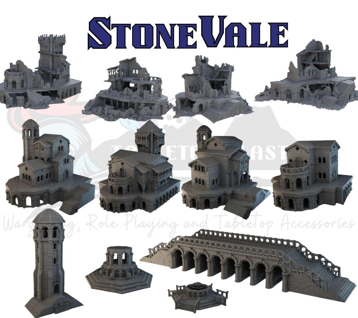 Italian Renaissance Town Terrain Set: Stone Vale Villas for D&D