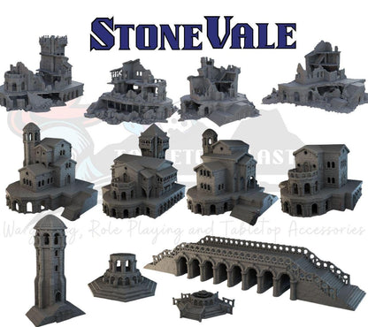 Italian Renaissance Town Terrain Set: Stone Vale Villas for D&D