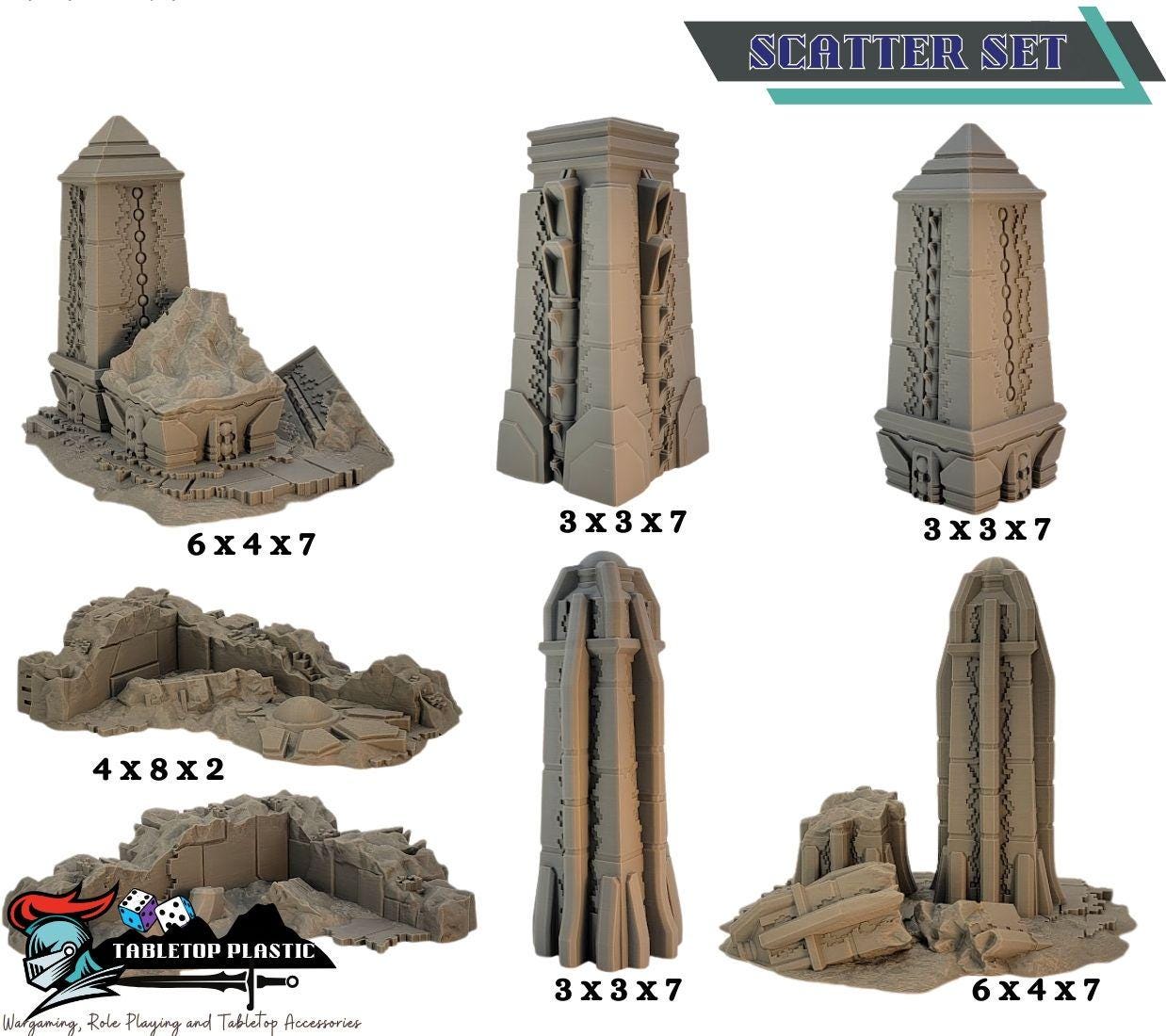 Tomb World Terrain Full Set: Davonis Necron 40k terrain 28mm