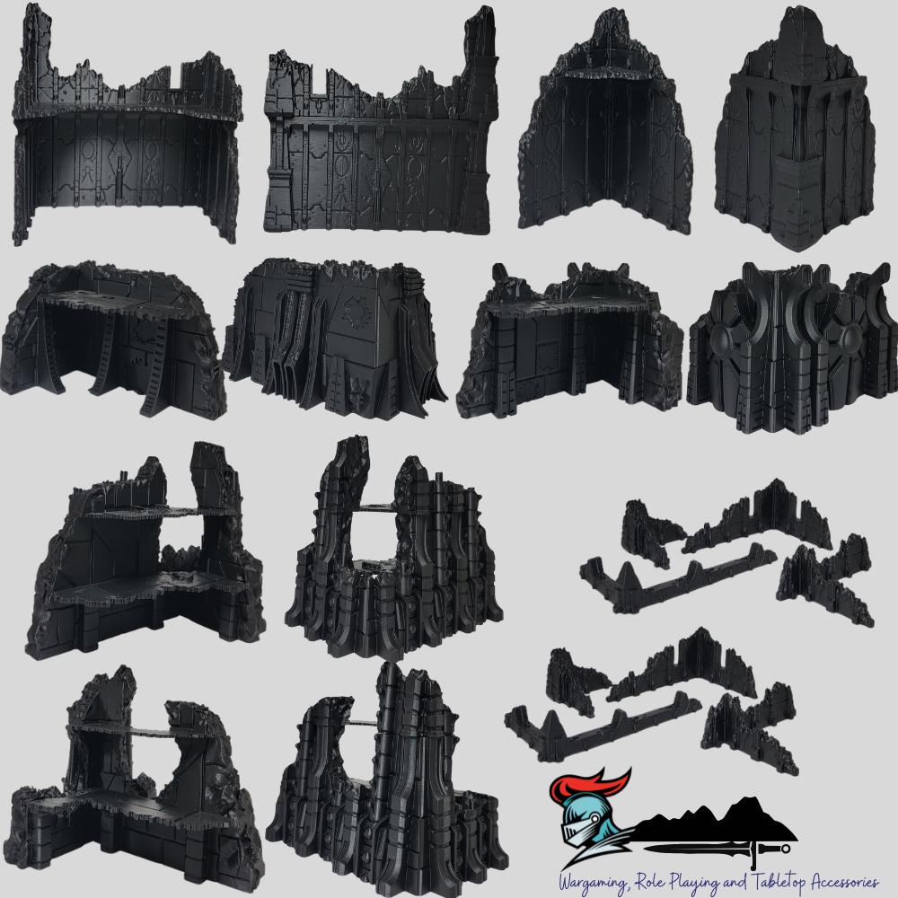 Tomb World Ruins Terrain Set: Sci-Fi Battlefield - 44x60 40k Tournament Terrain