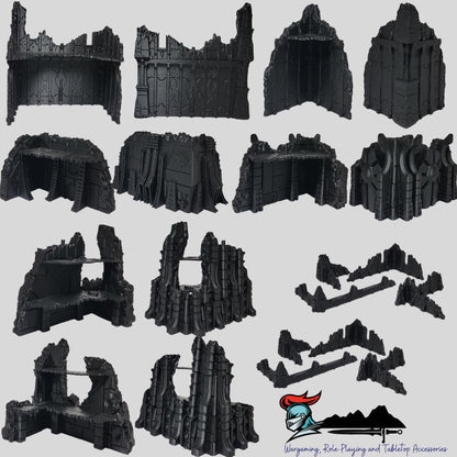 Tomb World Ruins Terrain Set: Sci-Fi Battlefield - 44x60 40k Tournament Terrain