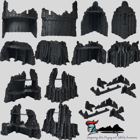 Tomb World Ruins Terrain Set: Sci-Fi Battlefield - 44x60 40k Tournament Terrain