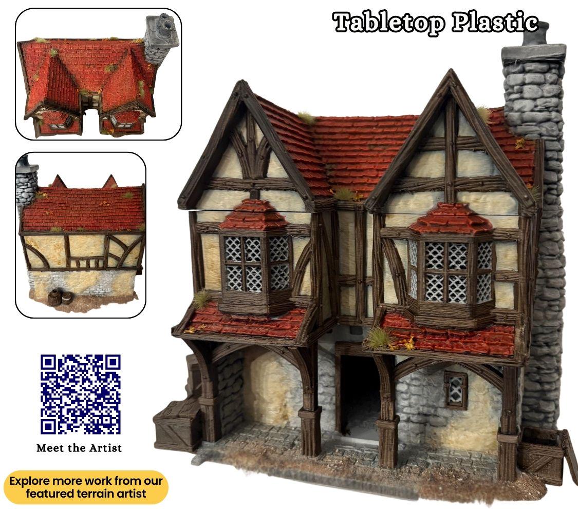 3D Printed Medieval Village Terrain: RPG Scenery - Briarwood Market Hearth