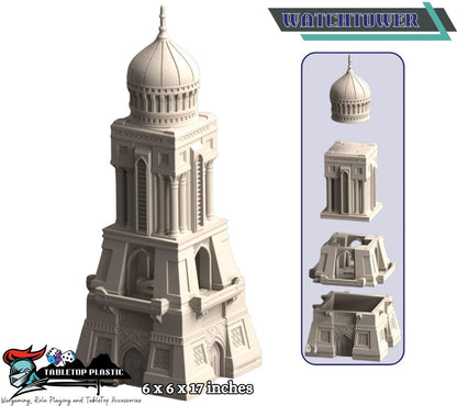 Desert Fortress City Terrain — Palaces, Walls & Hab Blocks (Modular, 28–32mm Tabletop Scenery)