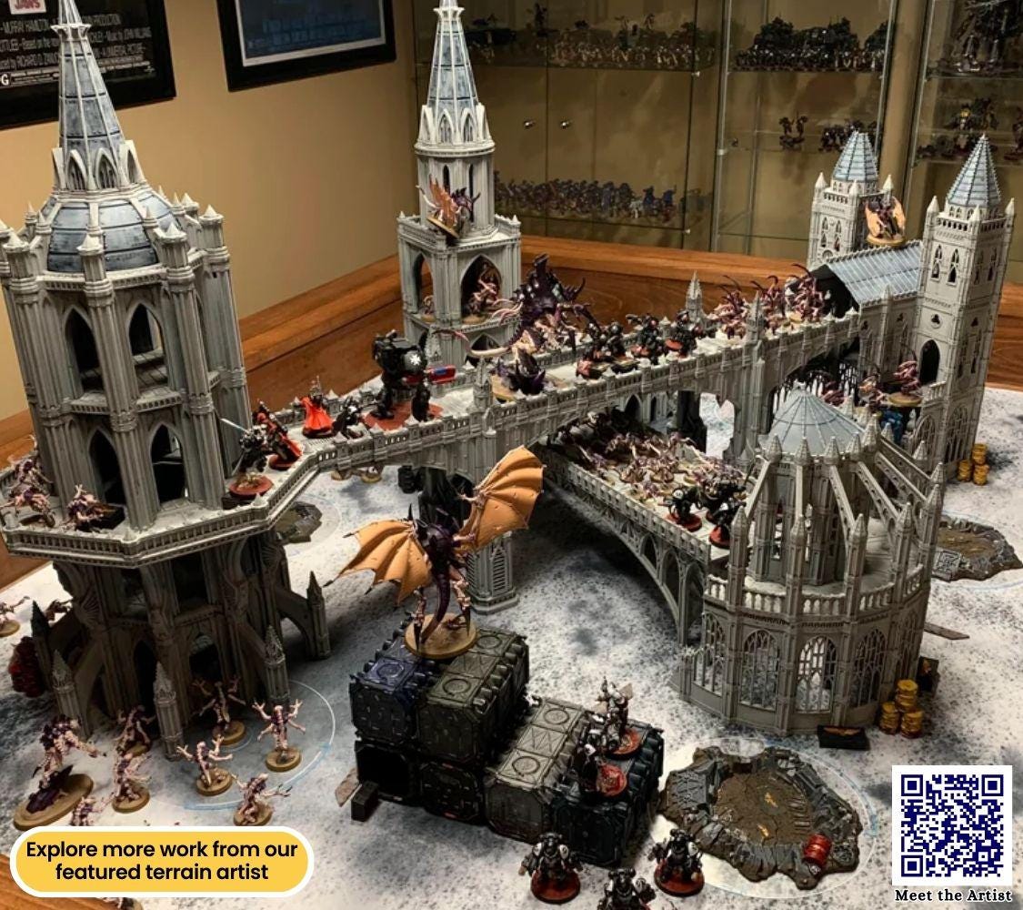 Gothic Cathedral Ruins: 28mm Wargame Terrain - Sci-Fi Battle Centerpiece